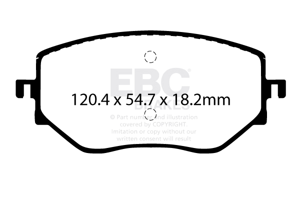 Ebc brakes ultimax oe replacement brake pad set - dpx2422 2 Ebc brakes ultimax oe replacement brake pad set - dpx2422 - image 2