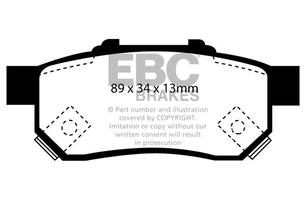 Ebc brakes ultimax oe replacement brake pad set - dp984/2 2 Ebc brakes ultimax oe replacement brake pad set - dp984/2 - image 2