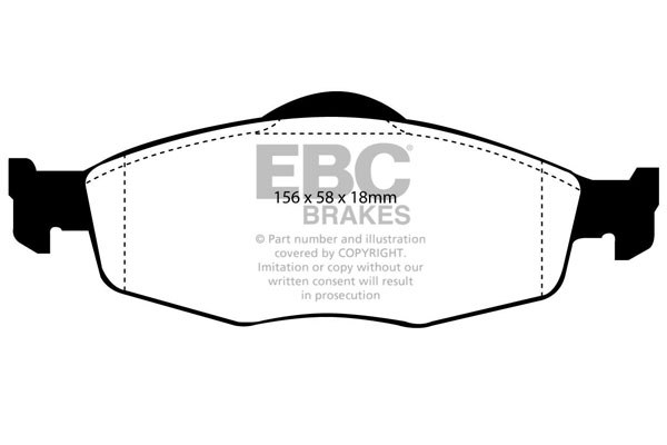 Ebc brakes ultimax oe replacement brake pad set - dp950 2 Ebc brakes ultimax oe replacement brake pad set - dp950 - image 2