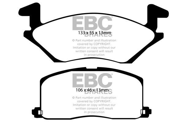 Ebc brakes ultimax oe replacement brake pad set - dp879 2 Ebc brakes ultimax oe replacement brake pad set - dp879 - image 2