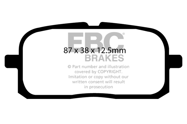 Ebc brakes ultimax oe replacement brake pad set - dp852 2 Ebc brakes ultimax oe replacement brake pad set - dp852 - image 2