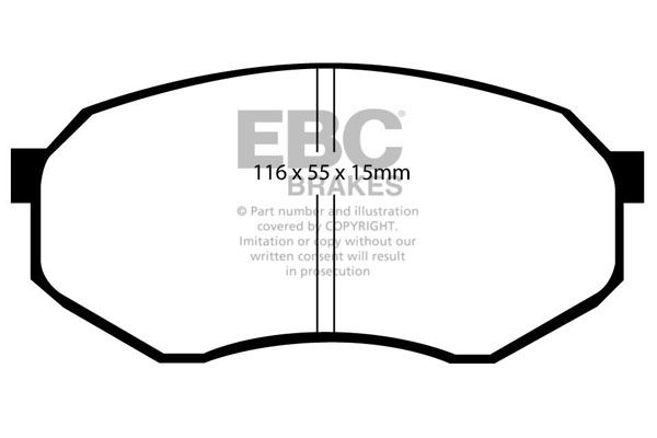 Ebc brakes ultimax oe replacement brake pad set - dp730 2 Ebc brakes ultimax oe replacement brake pad set - dp730 - image 2