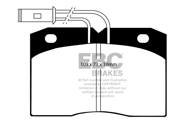 Ebc brakes ultimax oe replacement brake pad set - dp702 2 Ebc brakes ultimax oe replacement brake pad set - dp702 - image 2