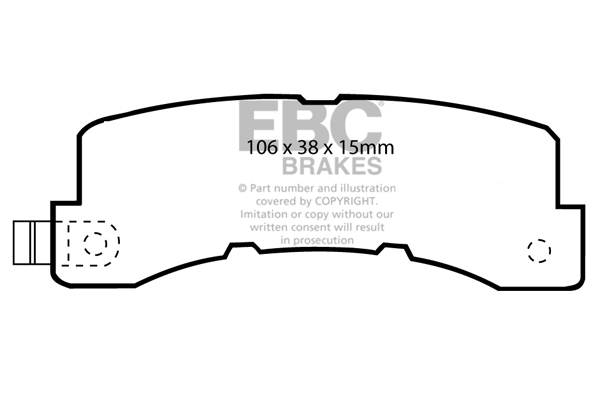 Ebc brakes ultimax oe replacement brake pad set - dp569 2 Ebc brakes ultimax oe replacement brake pad set - dp569 - image 2