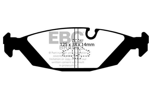 Ebc brakes ultimax oe replacement brake pad set - dp447/2 2 Ebc brakes ultimax oe replacement brake pad set - dp447/2 - image 2