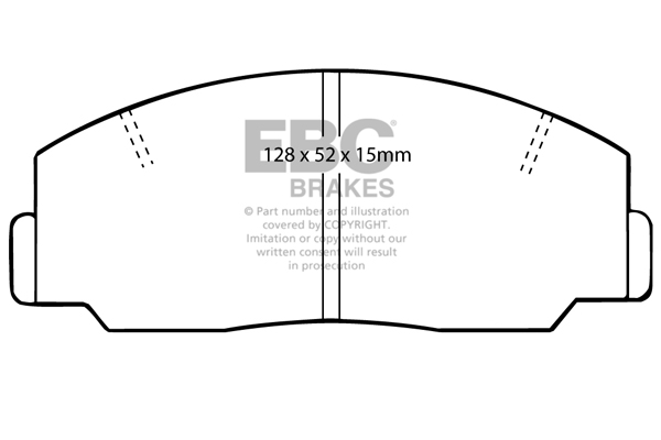 Ebc brakes yellowstuff 4000 series street and track brake pad set - dp424 2 Ebc brakes yellowstuff 4000 series street and track brake pad set - dp424 - image 2