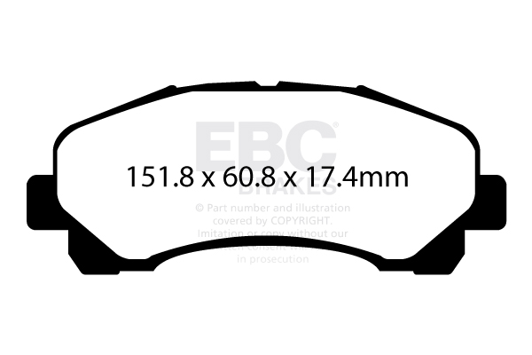 Ebc brakes yellowstuff 4000 series street - dp42113r 2 Jeep and suv brake pads