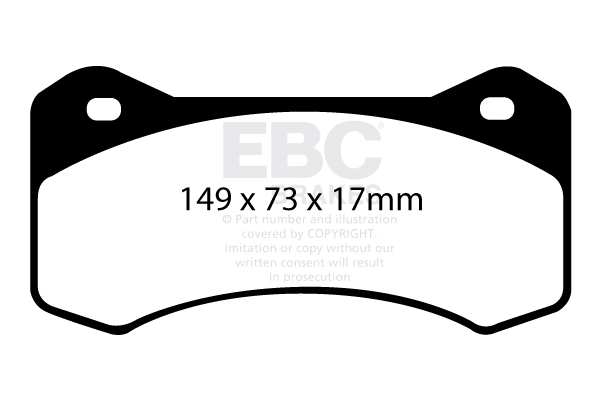 Ebc brakes bluestuff ndx trackday brake pad set - dp5054ndx 2 Ebc brakes bluestuff ndx trackday brake pad set - dp5054ndx - image 2