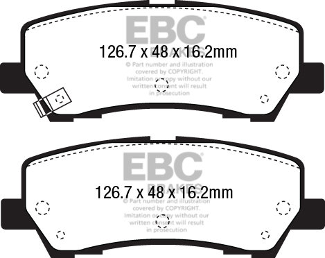 Ebc brakes yellowstuff 4000 series street - dp43043r 2 Ebc brakes yellowstuff 4000 series street - dp43043r - image 2