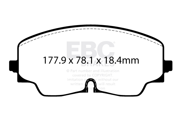 Ebc brakes redstuff 3000 series sport brake pad set - dp32448c 2 Ebc brakes redstuff 3000 series sport brake pad set - dp32448c - image 2