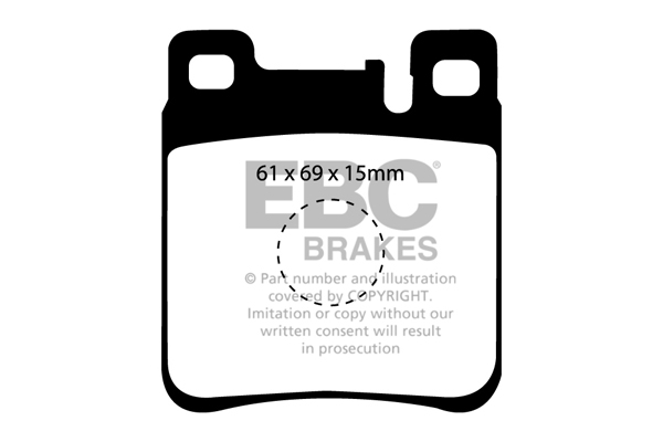 Ebc brakes ultimax oe replacement brake pad set - dp887 2 Ebc brakes ultimax oe replacement brake pad set - dp887 - image 2