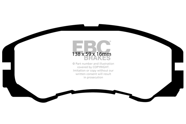 Ebc brakes greenstuff 6000 series truck and suv brake pad set - dp6973 2 Ebc brakes greenstuff 6000 series truck and suv brake pad set - dp6973 - image 2