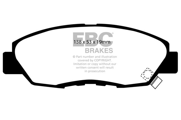 Ebc brakes greenstuff 2000 series sport brake pad set - dp2812 2 Ebc brakes greenstuff 2000 series sport brake pad set - dp2812 - image 2
