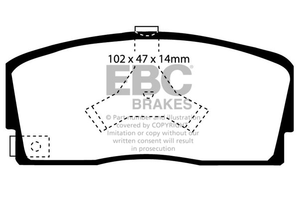 Ebc brakes ultimax oe replacement brake pad set - dp765 2 Ebc brakes ultimax oe replacement brake pad set - dp765 - image 2