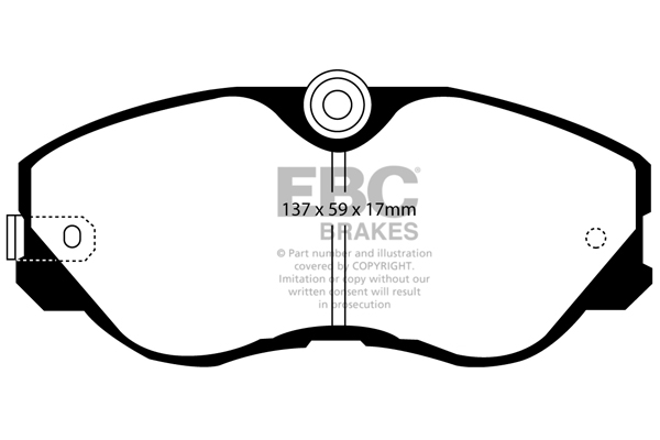 Ebc brakes greenstuff 2000 series sport brake pad set - dp2736 2 Ebc brakes greenstuff 2000 series sport brake pad set - dp2736 - image 2