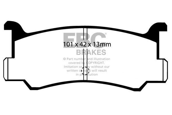 Ebc brakes ultimax oe replacement brake pad set - dp673 2 Ebc brakes ultimax oe replacement brake pad set - dp673 - image 2