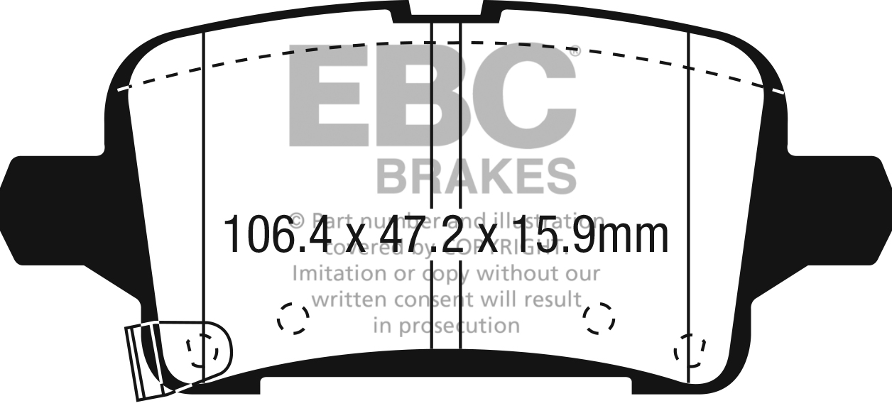 Ebc brakes greenstuff 2000 series sport brake pad set - dp23074 2 Ebc brakes greenstuff 2000 series sport brake pad set - dp23074 - image 2