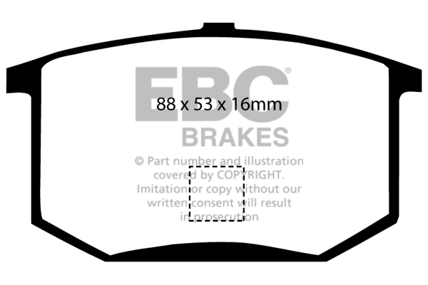 Ebc brakes yellowstuff 4000 series street - dp4298r 2 Ebc brakes yellowstuff 4000 series street - dp4298r - image 2