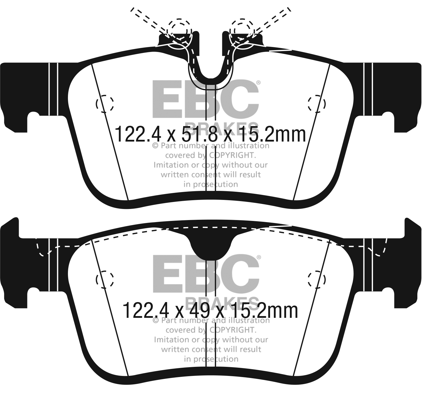 Ebc brakes ultimax oe replacement brake pad set - dpx2306 2 Ebc brakes ultimax oe replacement brake pad set - dpx2306 - image 2