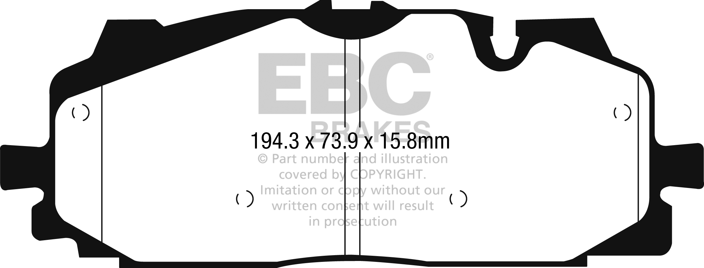 Ebc brakes yellowstuff 4000 series street - dp42277r 2 Jeep and suv brake pads