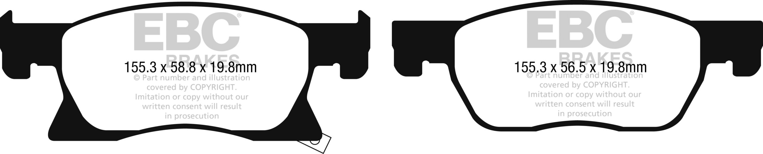 Ebc brakes ultimax oe replacement brake pad set - dpx2266 2 Ebc brakes ultimax oe replacement brake pad set - dpx2266 - image 2