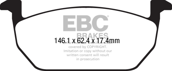 Ebc brakes bundle - front 276mm usr discs with yellowstuff pads - pd08kf720 2 Ebc brakes bundle - front 276mm usr discs with yellowstuff pads - pd08kf720 - image 2