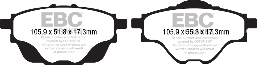 Ebc brakes ultimax oe replacement brake pad set - dpx2197 2 Ebc brakes ultimax oe replacement brake pad set - dpx2197 - image 2