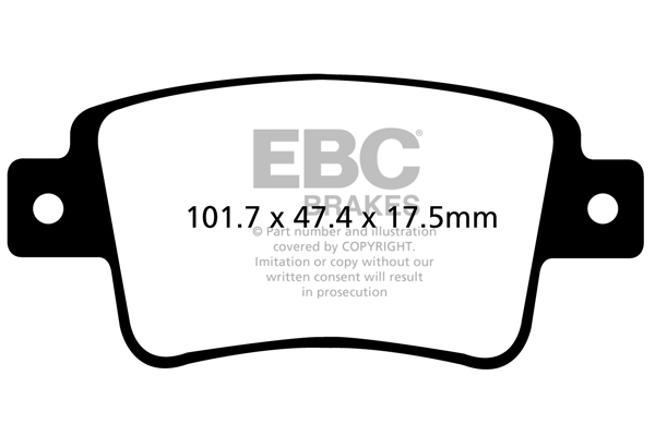 Ebc brakes ultimax oe replacement brake pad set - dpx2101 2 Ebc brakes ultimax oe replacement brake pad set - dpx2101 - image 2