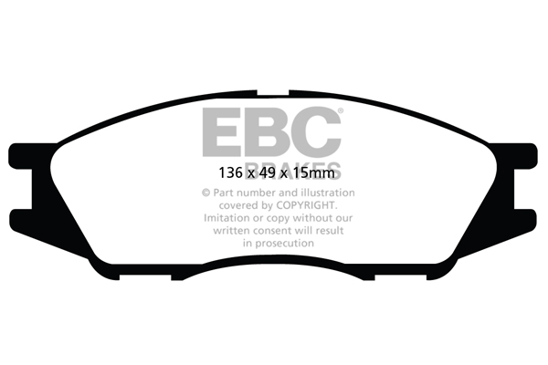 Ebc brakes greenstuff 2000 series sport brake pad set - dp22038 2 Ebc brakes greenstuff 2000 series sport brake pad set - dp22038 - image 2