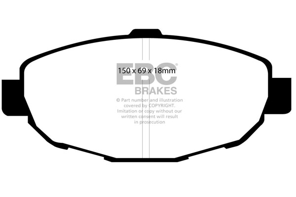 Ebc brakes greenstuff 2000 series sport brake pad set - dp21007 2 Ebc brakes greenstuff 2000 series sport brake pad set - dp21007 - image 2
