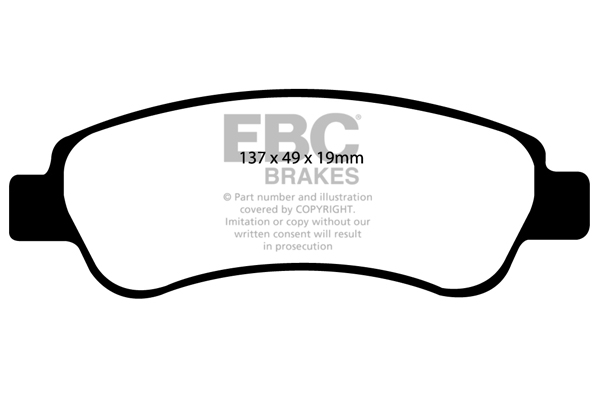 Ebc brakes ultimax oe replacement brake pad set - dp1974 2 Ebc brakes ultimax oe replacement brake pad set - dp1974 - image 2
