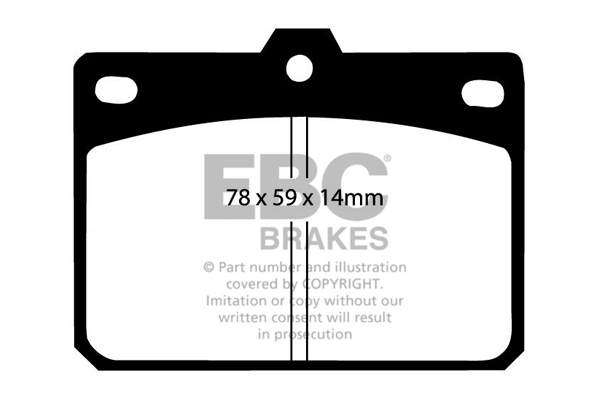 Ebc brakes ultimax oe replacement brake pad set - dp196 2 Ebc brakes ultimax oe replacement brake pad set - dp196 - image 2
