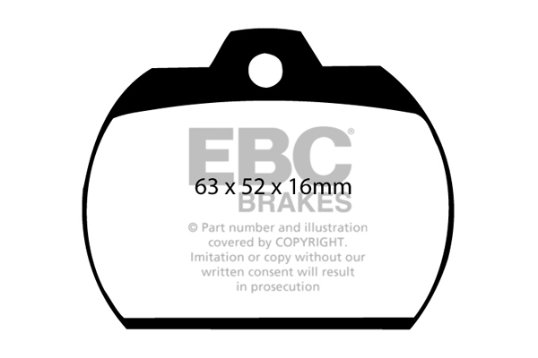 Ebc brakes ultimax oe replacement brake pad set - dp184 2 Ebc brakes ultimax oe replacement brake pad set - dp184 - image 2