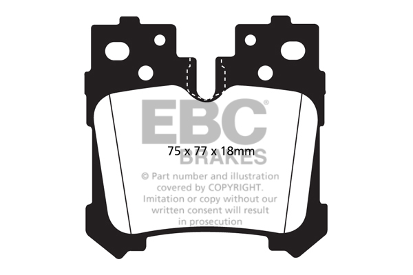 Ebc brakes redstuff 3000 series sport brake pad set - dp31812c 2 Ebc brakes redstuff 3000 series sport brake pad set - dp31812c - image 2