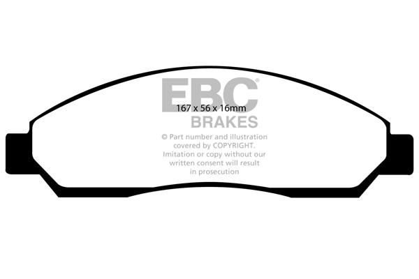 Ebc brakes yellowstuff 4000 series street - dp41705r 2 Jeep and suv brake pads