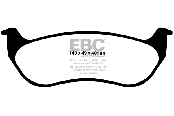 Ebc brakes ultimax oe replacement brake pad set - dp1673 2 Ebc brakes ultimax oe replacement brake pad set - dp1673 - image 2