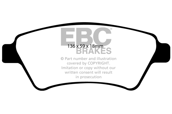 Ebc brakes ultimax oe replacement brake pad set - dp1569 2 Ebc brakes ultimax oe replacement brake pad set - dp1569 - image 2