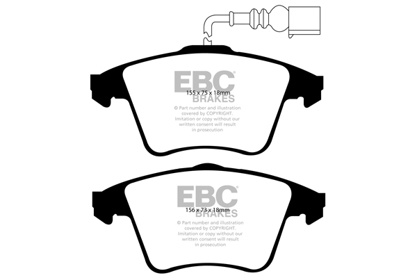 Ebc brakes ultimax oe replacement brake pad set - dp1556 2 Ebc brakes ultimax oe replacement brake pad set - dp1556 - image 2