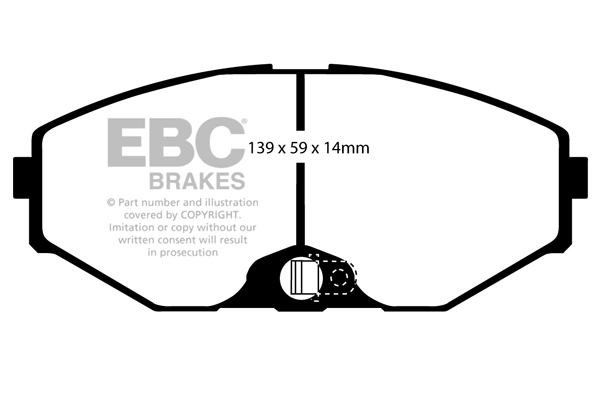 Ebc brakes bundle - front 280mm usr discs with yellowstuff pads - pd08kf557 2 Ebc brakes bundle - front 280mm usr discs with yellowstuff pads - pd08kf557 - image 2
