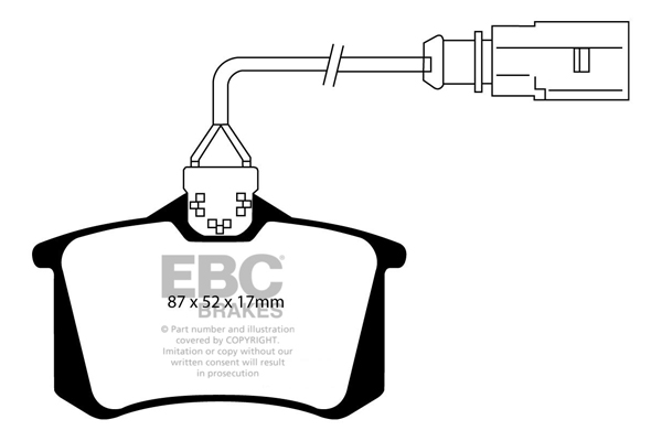Ebc brakes greenstuff 2000 series sport brake pad set - dp21412 2 Ebc brakes greenstuff 2000 series sport brake pad set - dp21412 - image 2