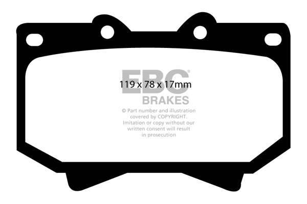 Ebc brakes ultimax oe replacement brake pad set - dp1319 2 Jeep and suv brake pads