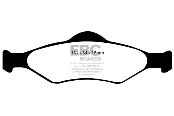 Ebc brakes ultimax oe replacement brake pad set - dp1300 2 Ebc brakes ultimax oe replacement brake pad set - dp1300 - image 2