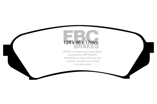 Ebc brakes ultimax oe replacement brake pad set - dp1282 2 Ebc brakes ultimax oe replacement brake pad set - dp1282 - image 2