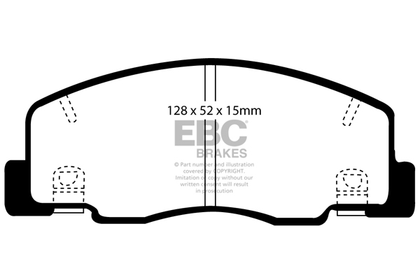 Ebc brakes ultimax oe replacement brake pad set - dp1204 2 Ebc brakes ultimax oe replacement brake pad set - dp1204 - image 2