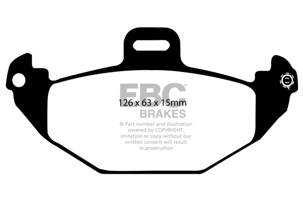 Ebc brakes ultimax oe replacement brake pad set - dp1190 2 Ebc brakes ultimax oe replacement brake pad set - dp1190 - image 2