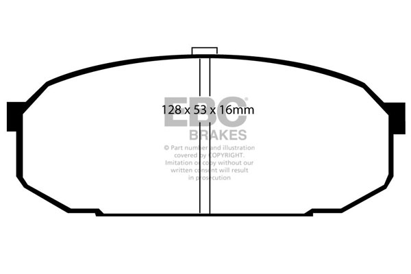 Ebc brakes ultimax oe replacement brake pad set - dp1103 2 Ebc brakes ultimax oe replacement brake pad set - dp1103 - image 2