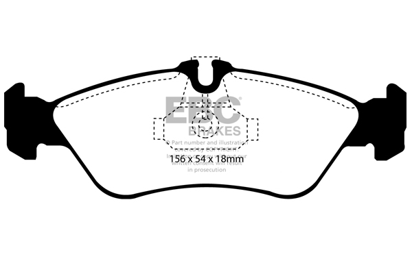 Ebc brakes ultimax oe replacement brake pad set - dp1070/2 2 Ebc brakes ultimax oe replacement brake pad set - dp1070/2 - image 2