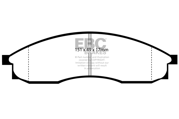 Ebc brakes ultimax oe replacement brake pad set - dp1046 2 Ebc brakes ultimax oe replacement brake pad set - dp1046 - image 2