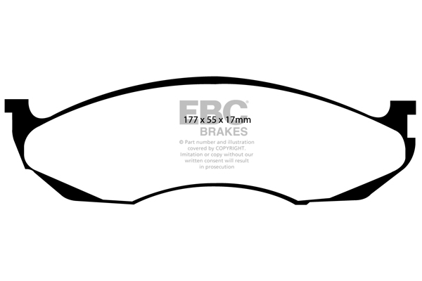 Ebc brakes greenstuff 6000 series truck and suv brake pad set - dp61022 2 Ebc brakes greenstuff 6000 series truck and suv brake pad set - dp61022 - image 2