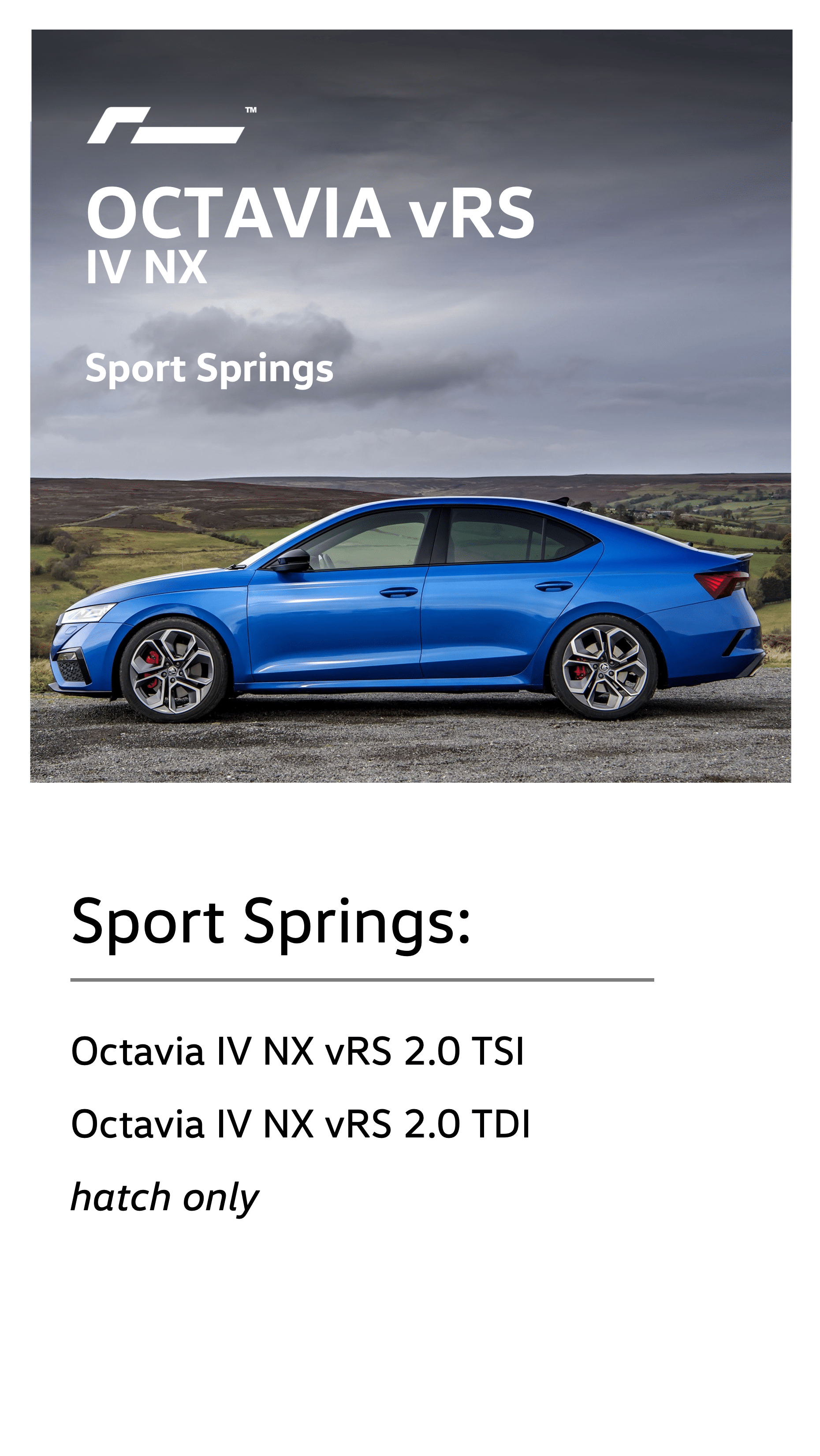 Racingline skoda octavia vrs mk4 hatch/saloon sports lowering springs - vwr31sk01 5 Racingline skoda octavia vrs mk4 hatch/saloon sports lowering springs - vwr31sk01 - image 5